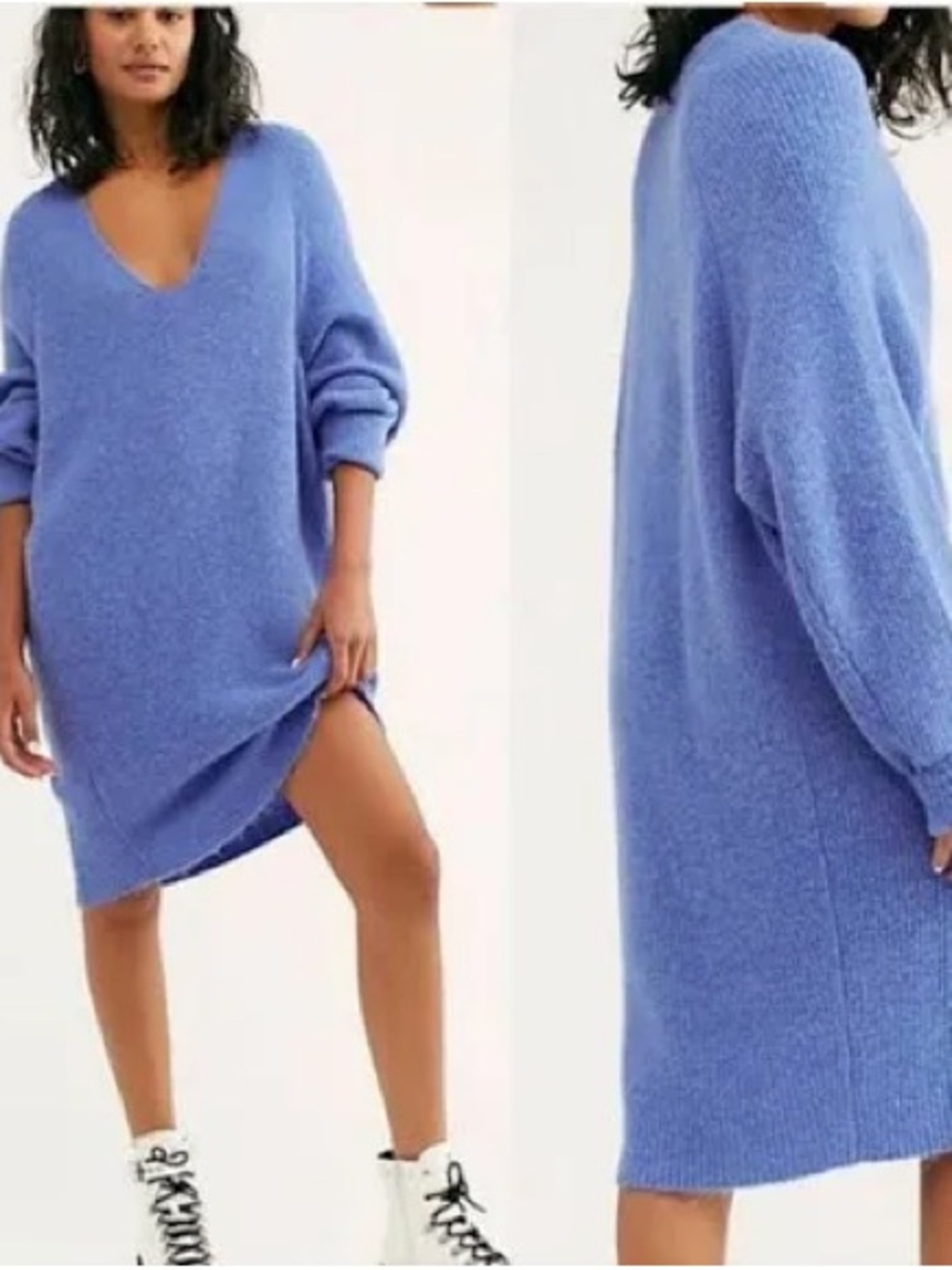 Free People longline V-neck tunic sweater
